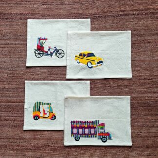 Calyz Indian Vintage Vehicles Tea Towel Set